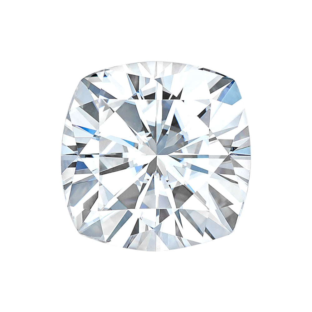 Forever One 3.30CTW DEW Cushion Colorless Brilliant Cut Moissanite