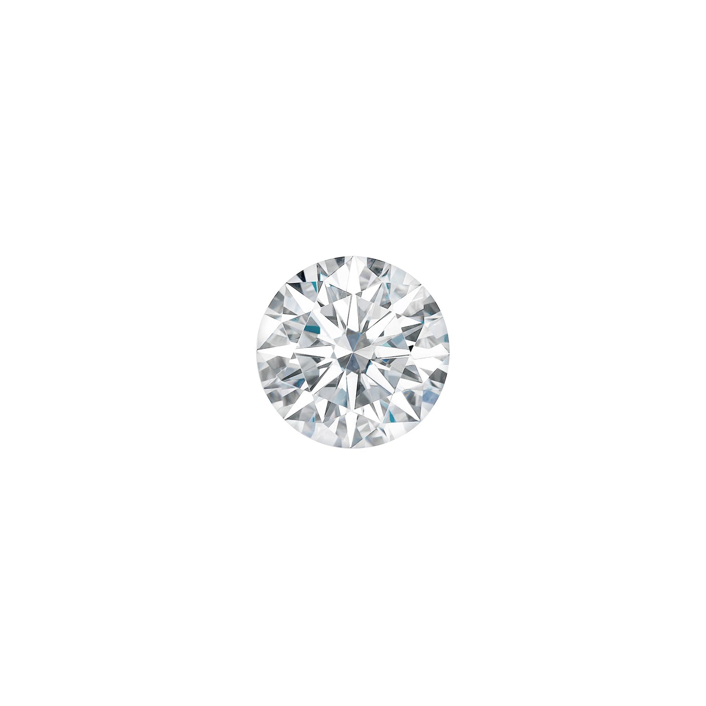 Moissanite 0.26CTW DEW Round Near-Colorless Hearts & Arrows Moissanite