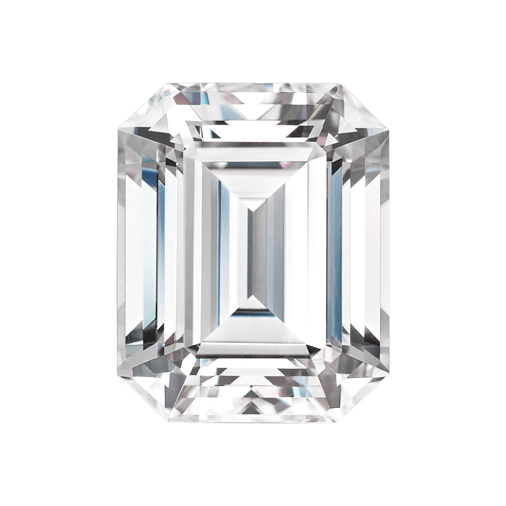 Forever One 3.55CTW DEW Emerald Colorless Step Cut Moissanite