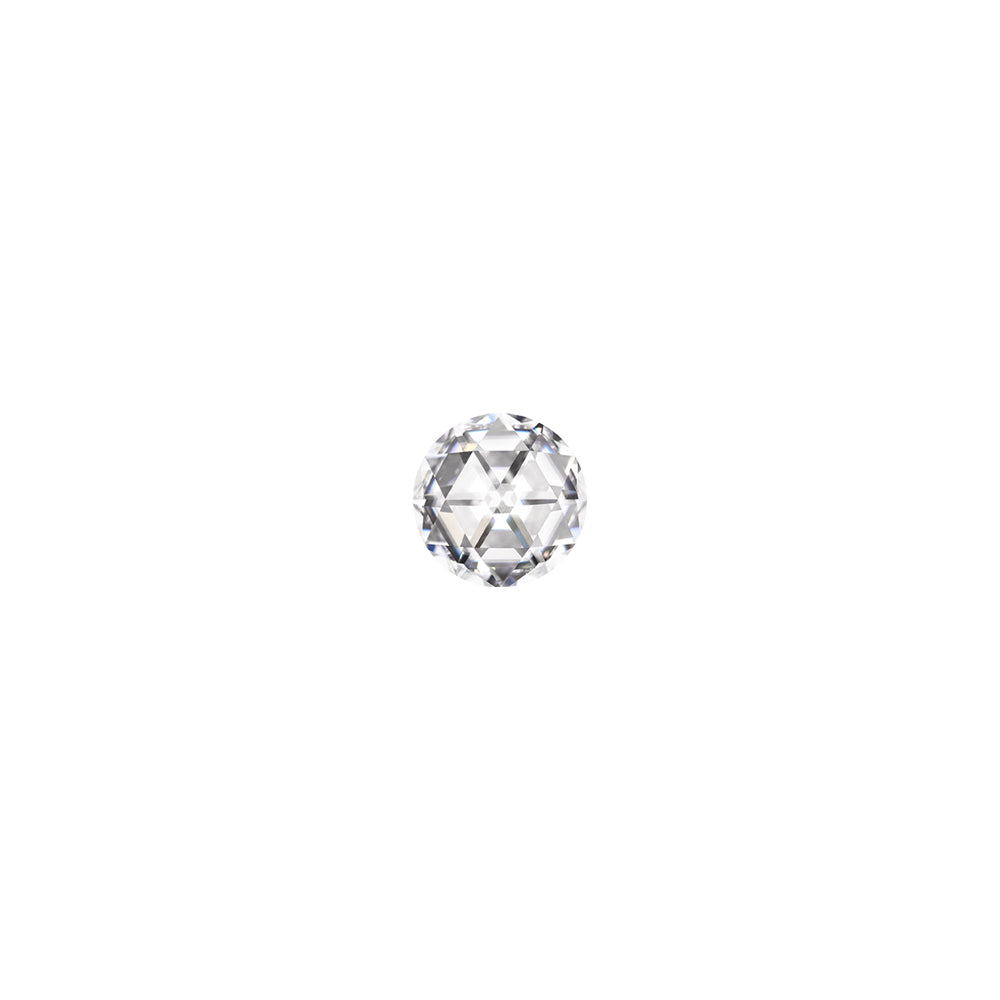 Forever One 0.05CTW DEW Round Colorless DuetRose Cut Moissanite