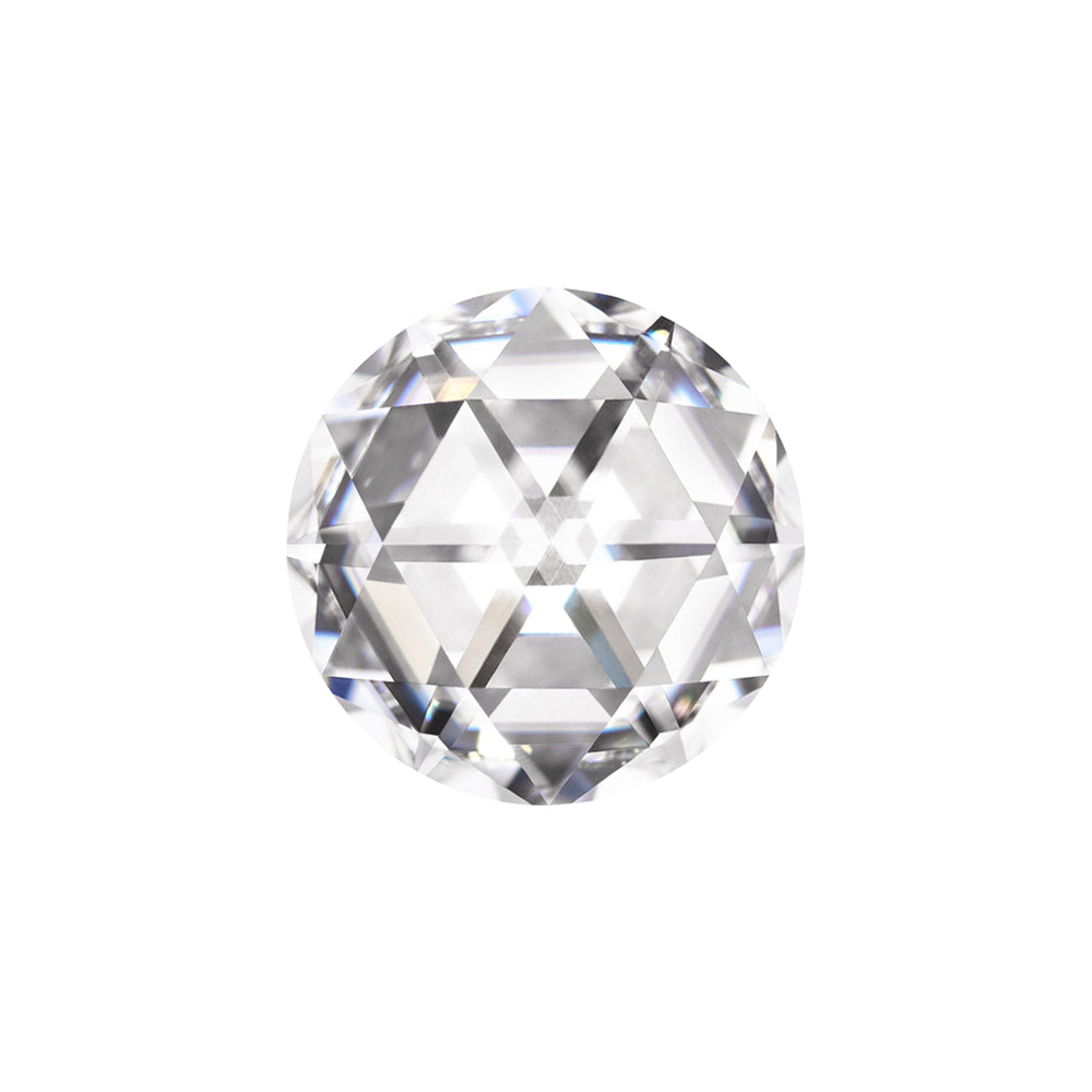 Forever One 1.48CTW DEW Round Colorless DuetRose Cut Moissanite