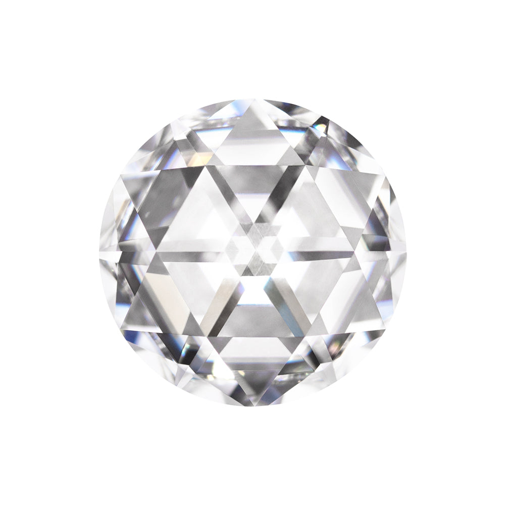 Forever One 2.56CTW DEW Round Colorless DuetRose Cut Moissanite