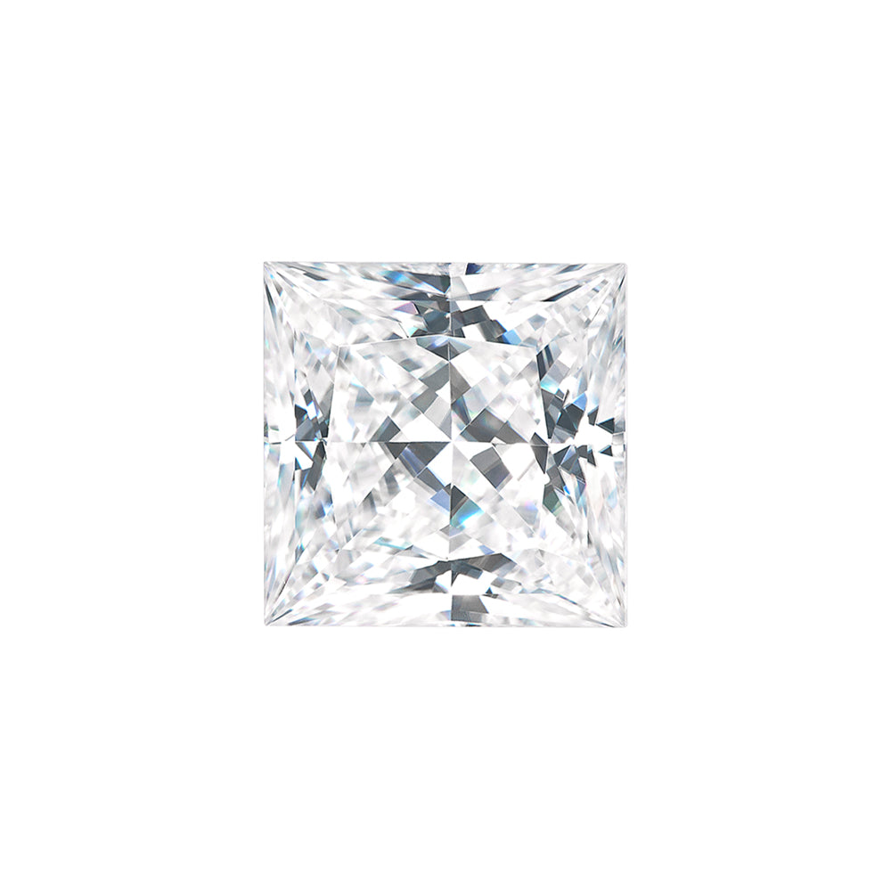Forever One 1.50CTW DEW Square Colorless Princess Cut Moissanite