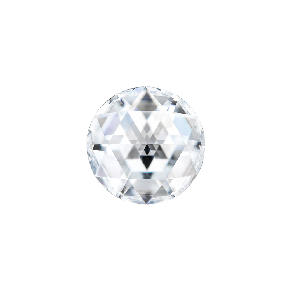 Moissanite 0.47CTW DEW Round Near-Colorless Rosette Cut Moissanite