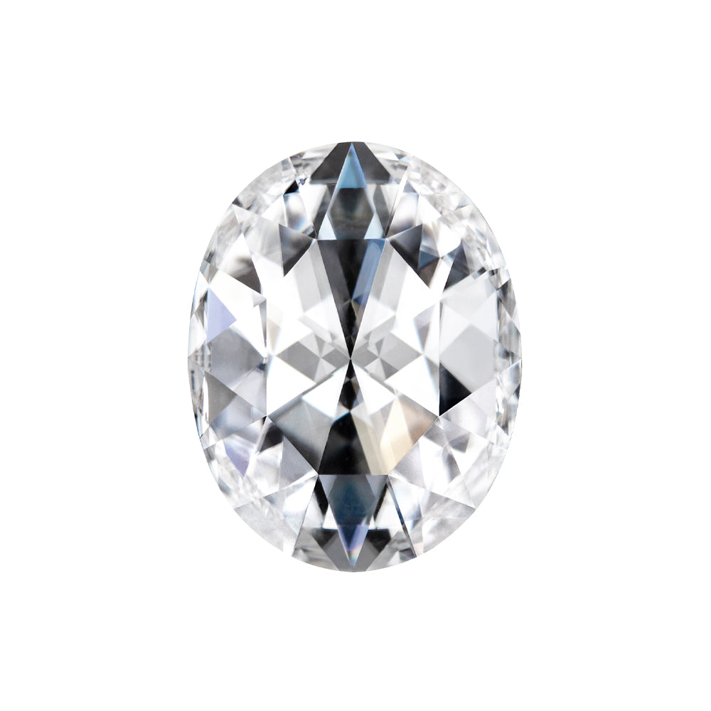 Forever One 1.10CTW DEW Oval Colorless Rosette Cut Moissanite