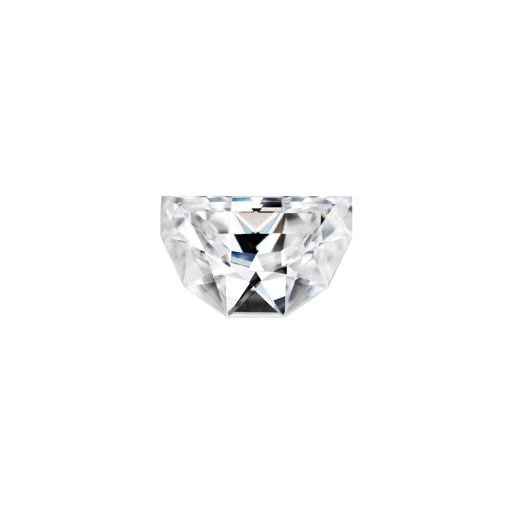 Forever One 0.36CTW DEW Half Moon Colorless Modified Brilliant Cut Moissanite