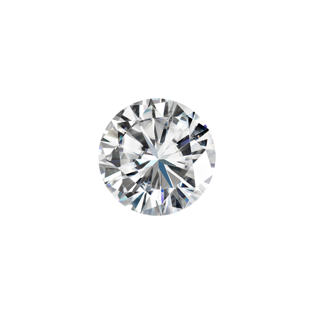 Forever One 0.60CTW DEW Round Colorless Brilliant Cut Moissanite