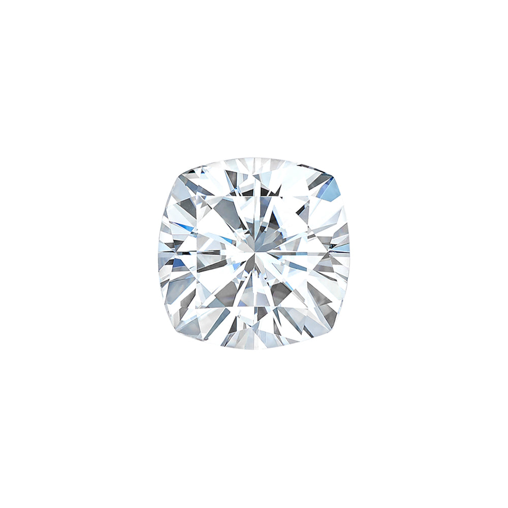 Forever One 0.80CTW DEW Cushion Near-Colorless Brilliant Cut Moissanite