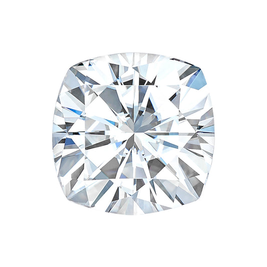 Forever One 3.30CTW DEW Cushion Colorless Brilliant Cut Moissanite