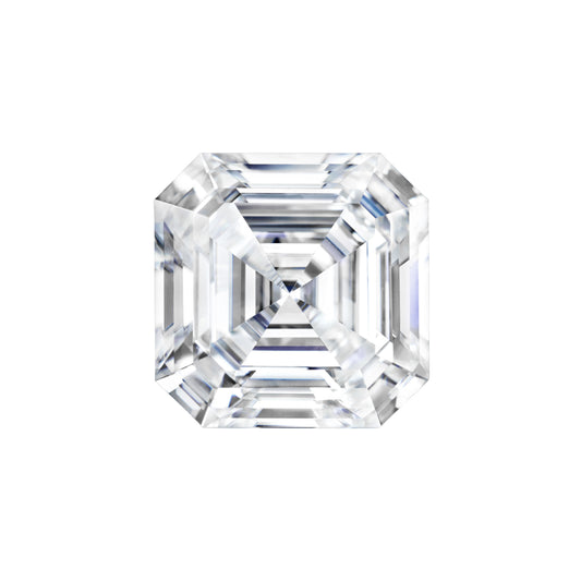 Forever One 1.50CTW DEW Asscher Colorless Step Cut Moissanite
