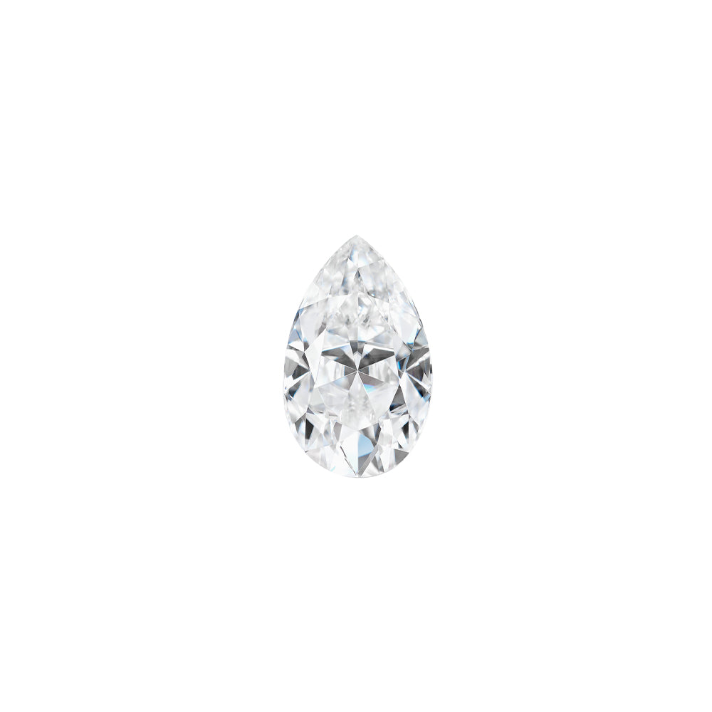 Forever One 0.21CTW DEW Pear Colorless Brilliant Cut Moissanite
