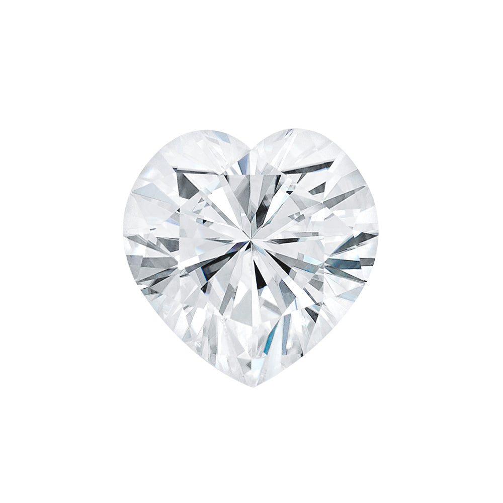 Forever One 1.80CTW DEW Heart Colorless Brilliant Cut Moissanite