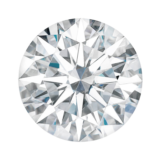 Moissanite 5.61CTW DEW Round Near-Colorless Hearts & Arrows Moissanite