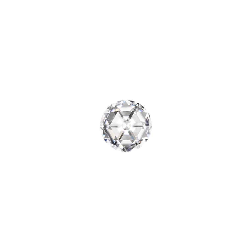 Forever One 0.10CTW DEW Round Colorless DuetRose Cut Moissanite