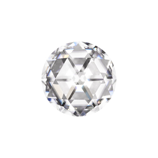 Forever One 1.48CTW DEW Round Colorless DuetRose Cut Moissanite