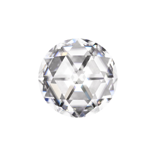 Moissanite 1.48CTW DEW Round Colorless DuetRose Cut Moissanite