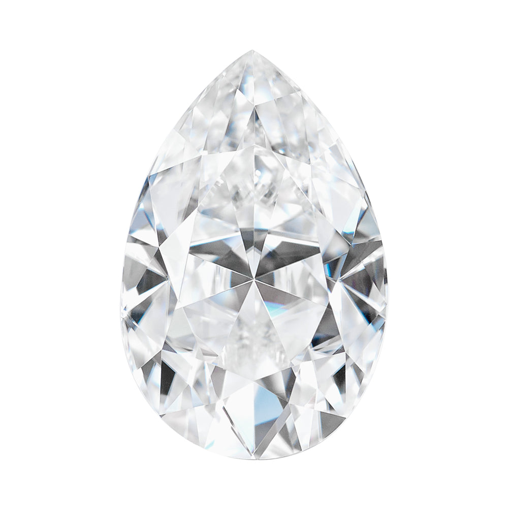 Forever One 3.57CTW DEW Pear Colorless Brilliant Cut Moissanite