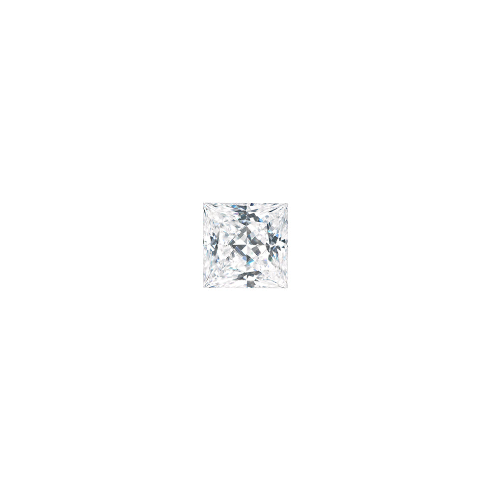 Forever One 0.10CTW DEW Square Colorless Princess Cut Moissanite