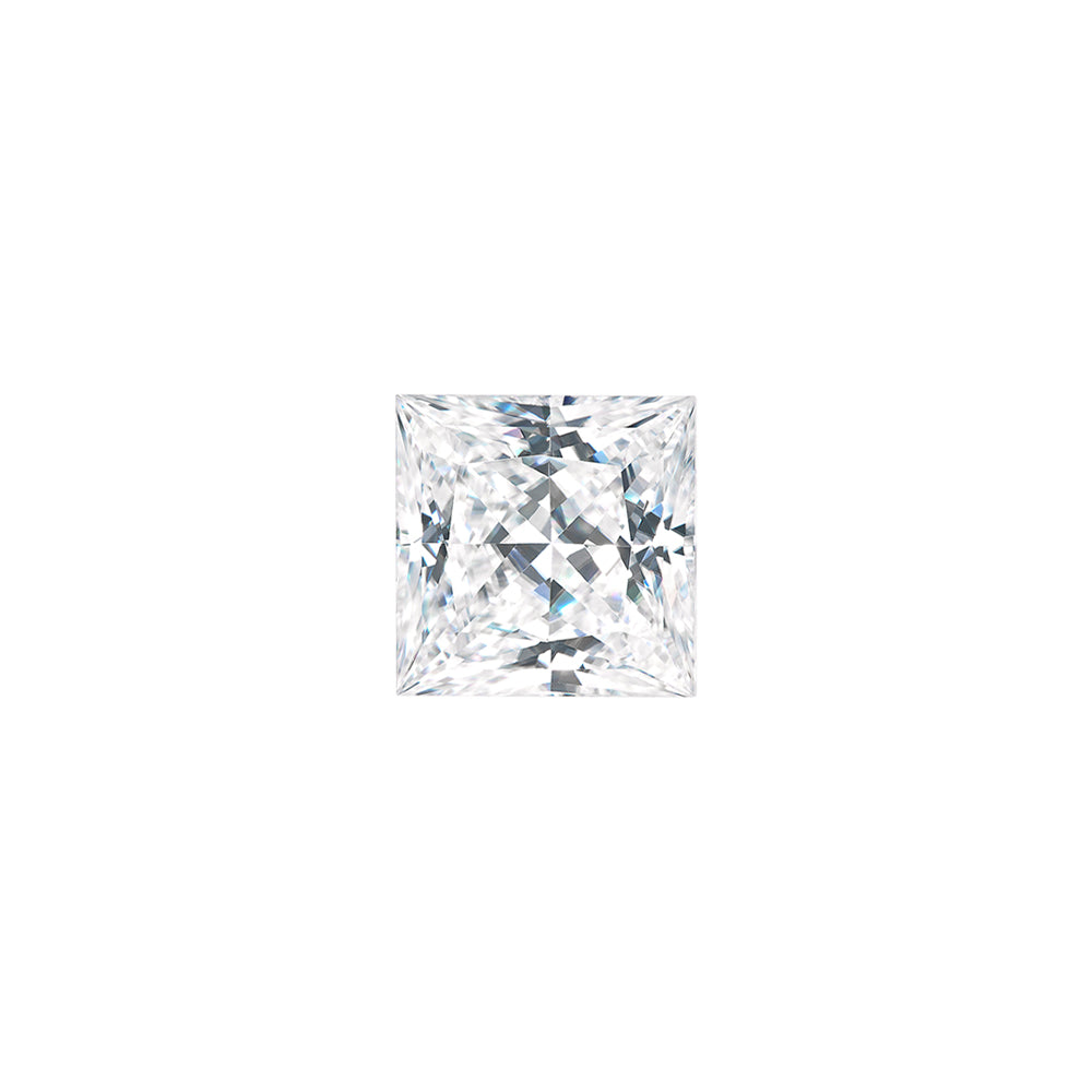 Forever One 0.37CTW DEW Square Colorless Princess Cut Moissanite