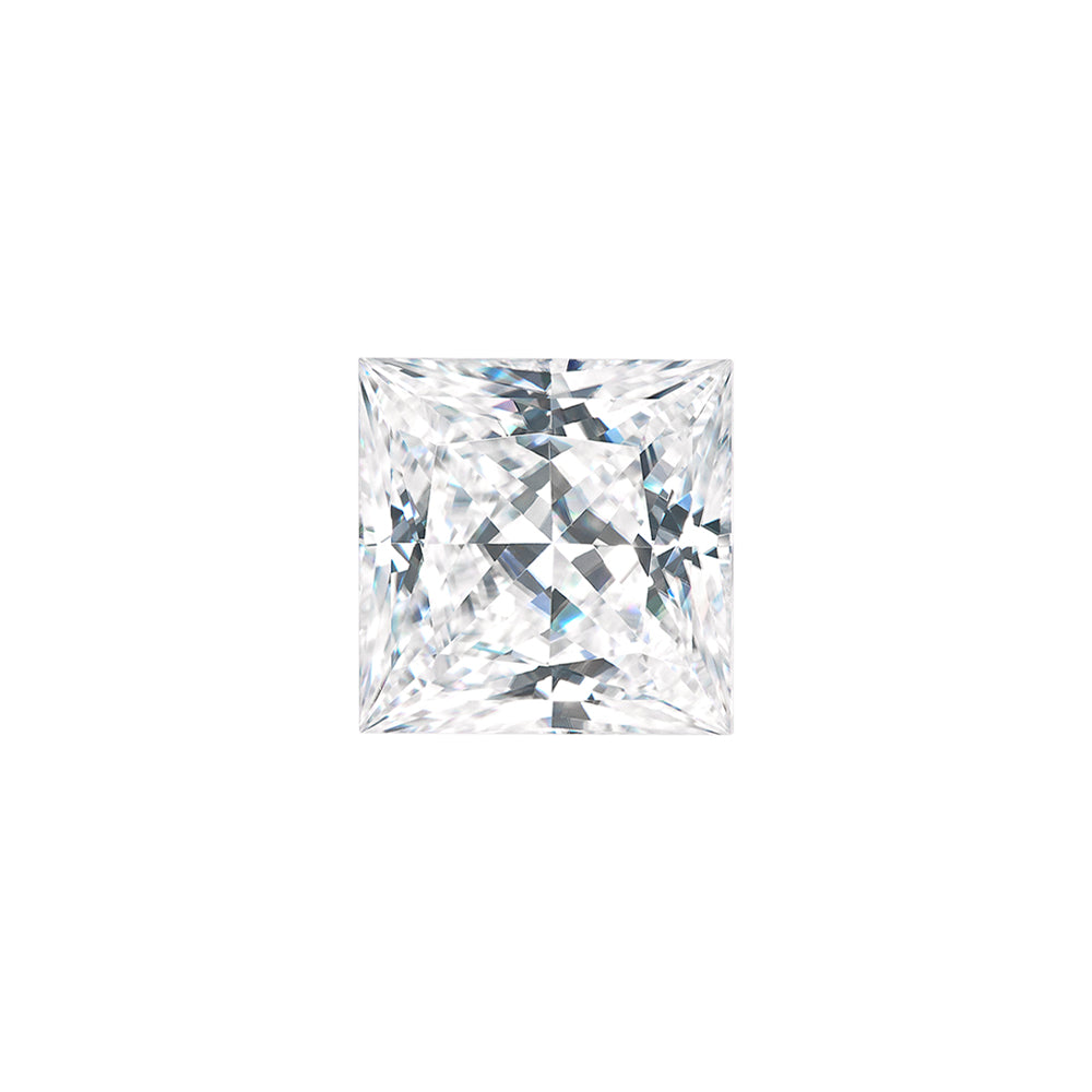 Forever One 0.70CTW DEW Square Colorless Princess Cut Moissanite