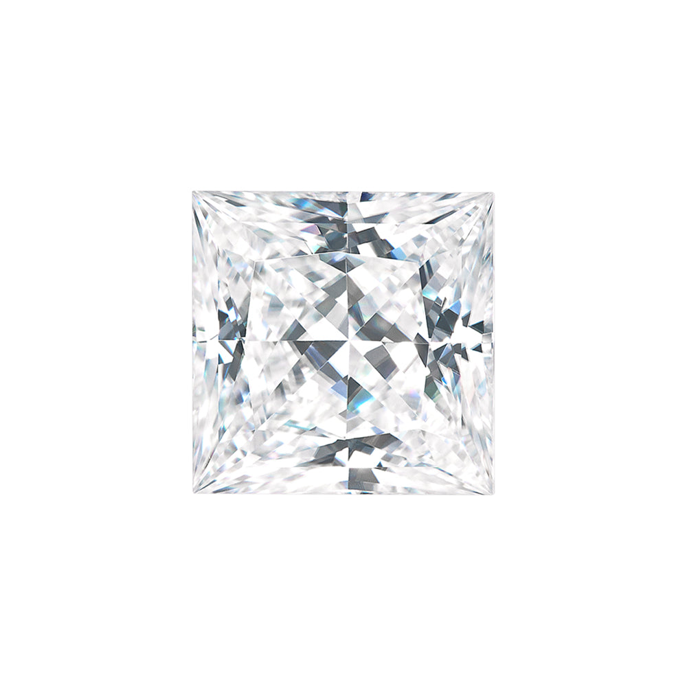 Forever One 1.50CTW DEW Square Colorless Princess Cut Moissanite