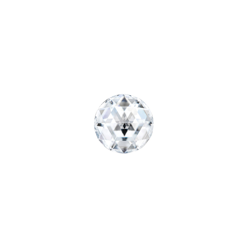 Forever One 0.10CTW DEW Round Near-Colorless Rosette Cut Moissanite