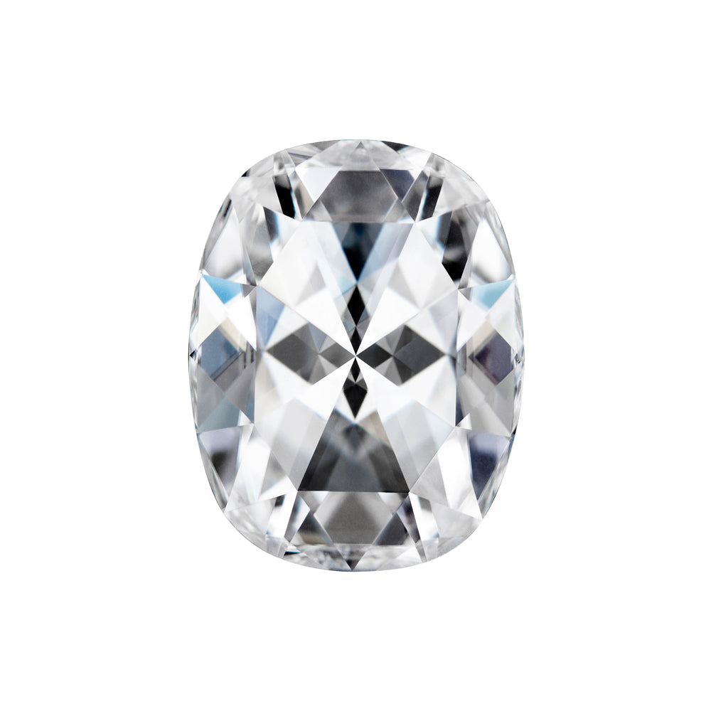 Moissanite 1.30CTW DEW Rectangular Cushion Colorless Rosette Cut Moissanite
