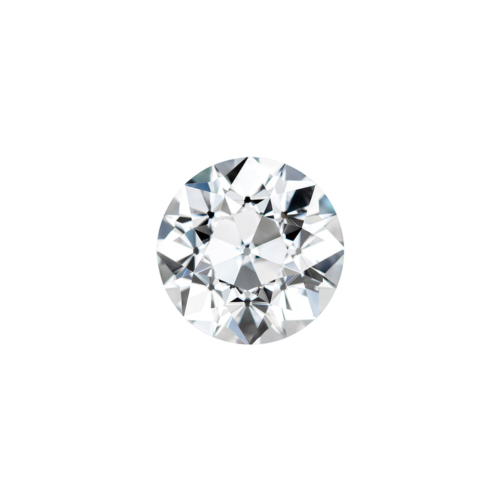 Forever One 0.67CTW DEW Round Colorless Old European Cut Moissanite