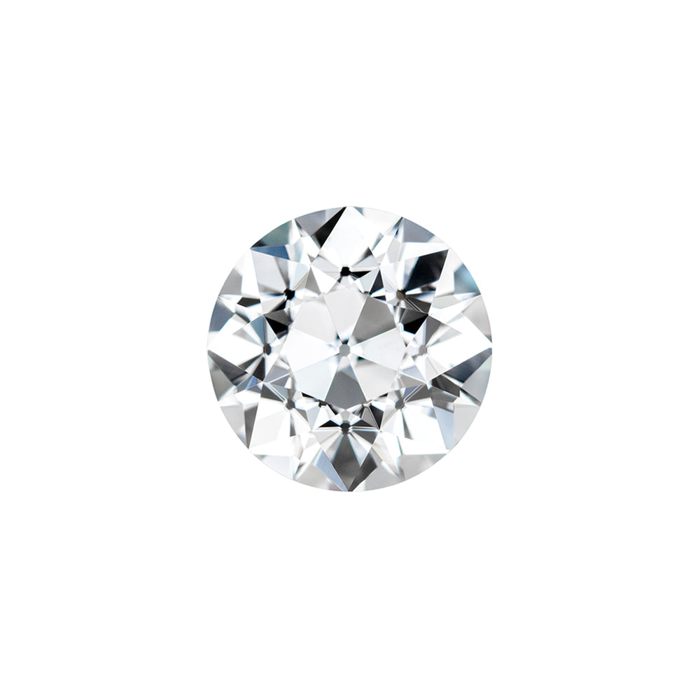 Forever One 0.87CTW DEW Round Colorless Old European Cut Moissanite