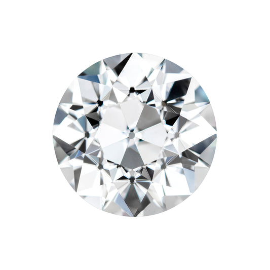 Forever One 2.93CTW DEW Round Colorless Old European Cut Moissanite