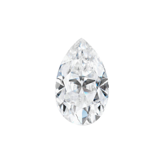 Forever Bright 0.77 CTW DEW Pear Colorless (DEF) Color Modified Brilliant Cut Moissanite