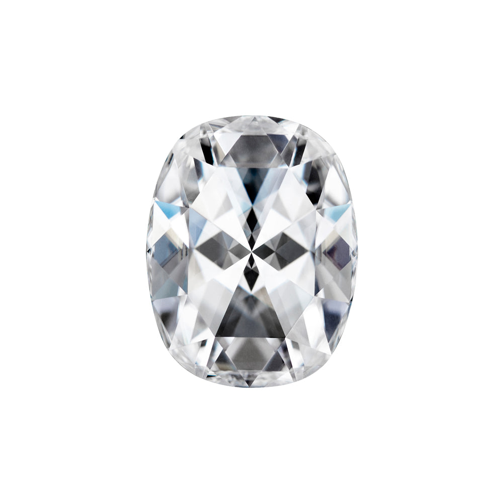 Forever One 0.54 CTW DEW Rectangular Cushion Near-Colorless (GH) Color Rose Cut Moissanite