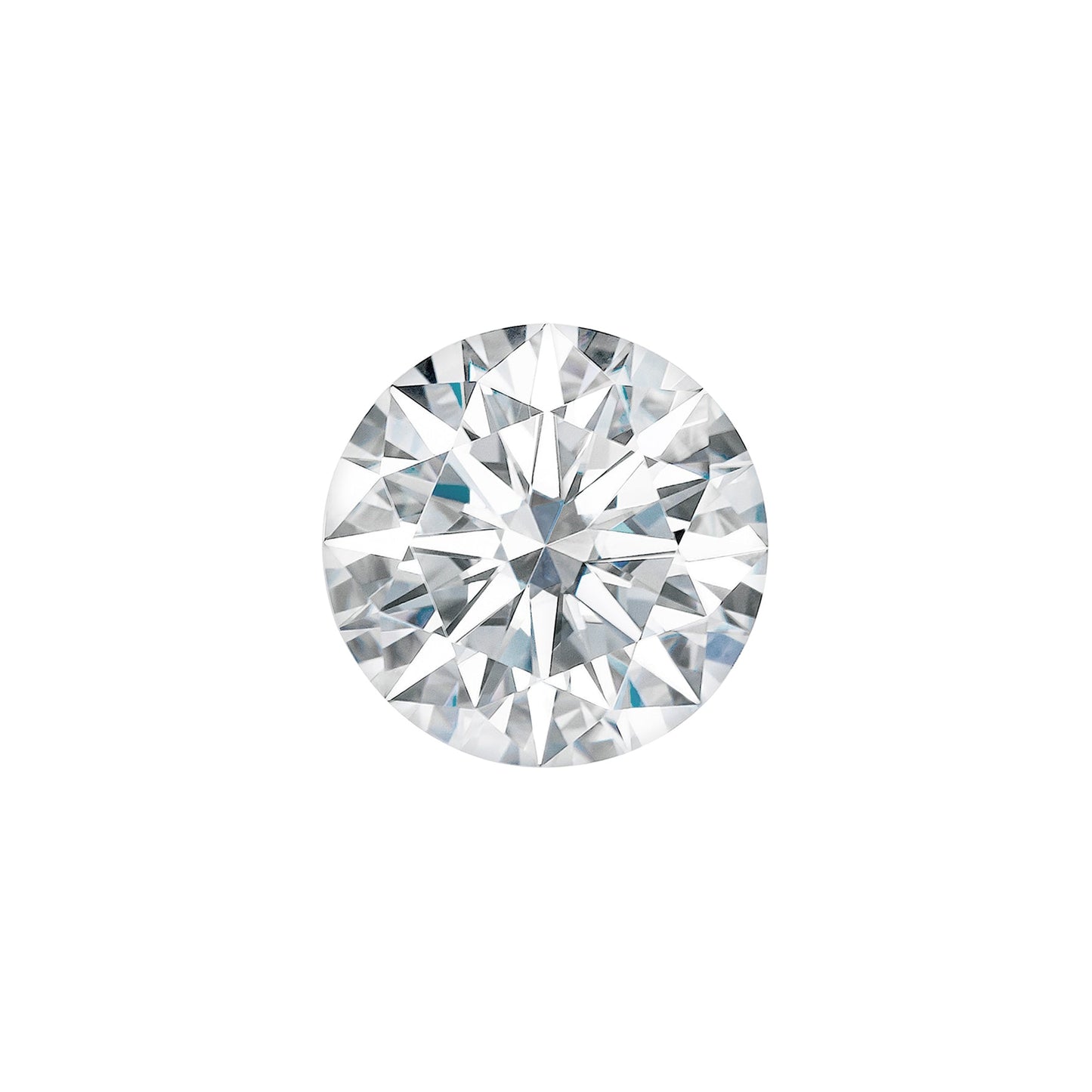 Forever One 0.35 CTW DEW Round Near-Colorless (GH) Color Hearts & Arrows Cut Moissanite