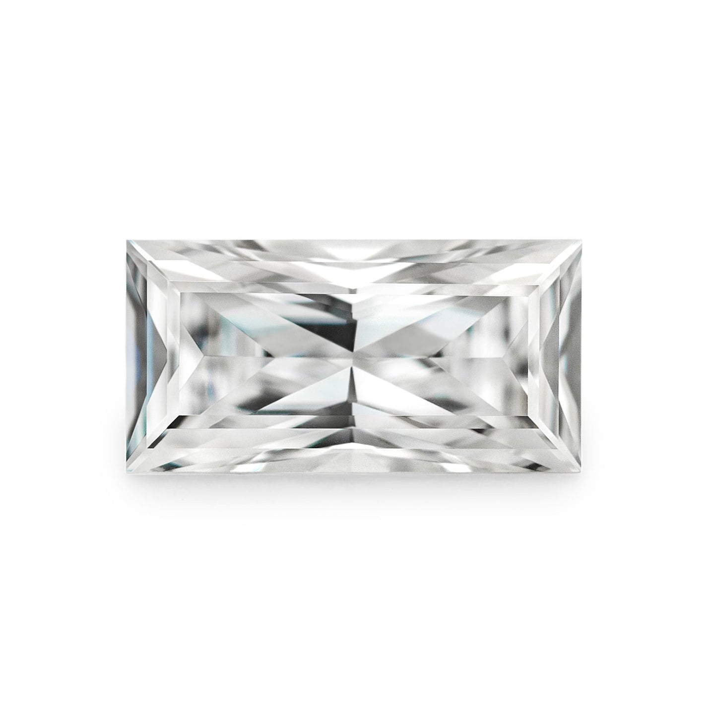 Forever Bright 0.63 CTW DEW Straight Baguette Near-Colorless (GH) Color Modified Brilliant Cut Moissanite