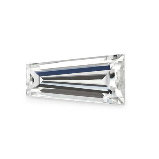 Forever One 0.17 CTW DEW Tapered Baguette Colorless (DEF) Color Step Cut Moissanite